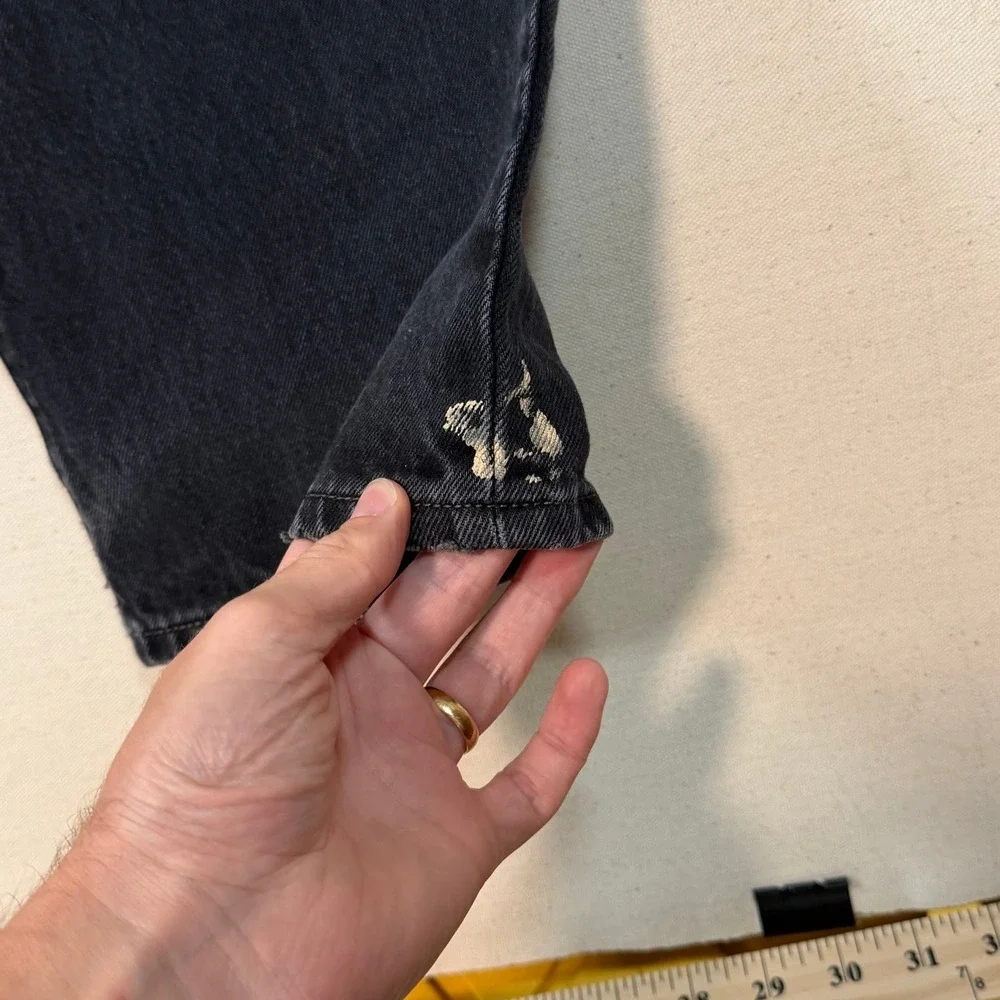 Vintage Levis 501xx Jeans Mens 34x32 Black Faded Button Fly Denim